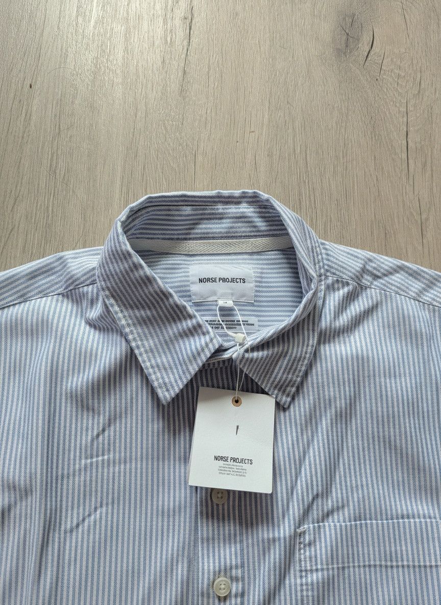 Norse Projects Norse Projects Mads Poplin Stripe SS short shirt Size US M / EU 48-50 / 2 - 5 Thumbnail