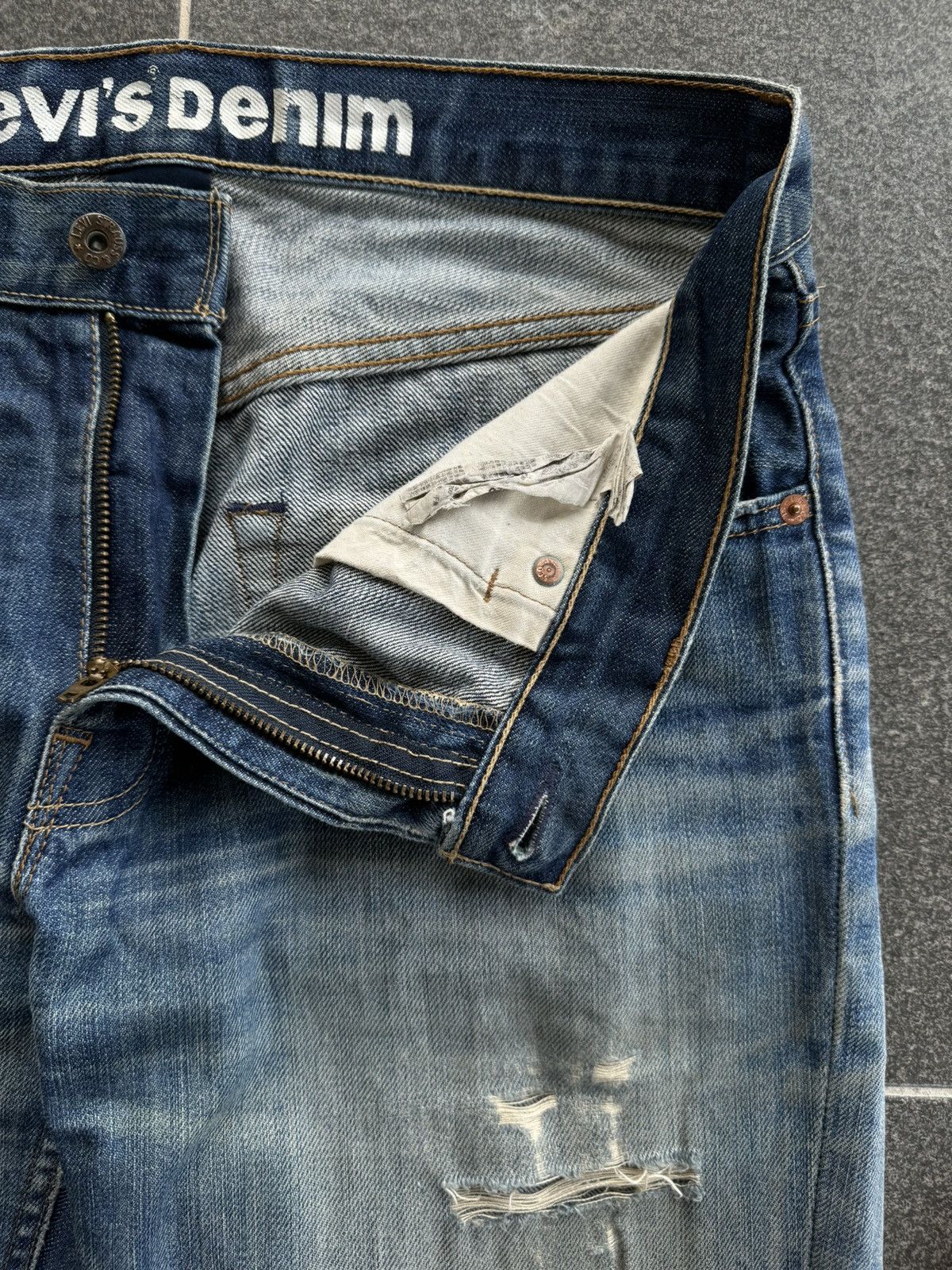 If Six Was Nine 💸LASTDROP💸 Vintage Levis 502 Distressed Ripped Denim Jeans Size US 34 / EU 50 - 8 Thumbnail