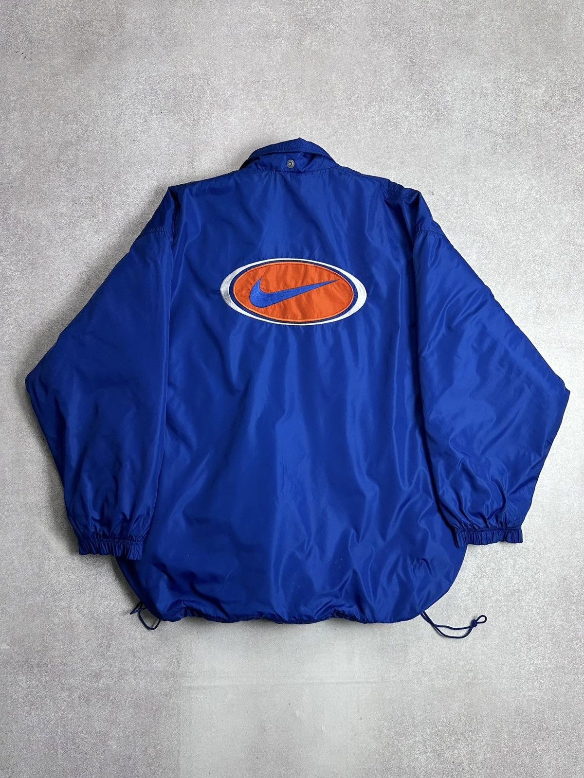 Nike Vintage 90s Nike Big Swoosh Nylon Puffer Jacket L Size US L / EU 52-54 / 3 - 1 Thumbnail
