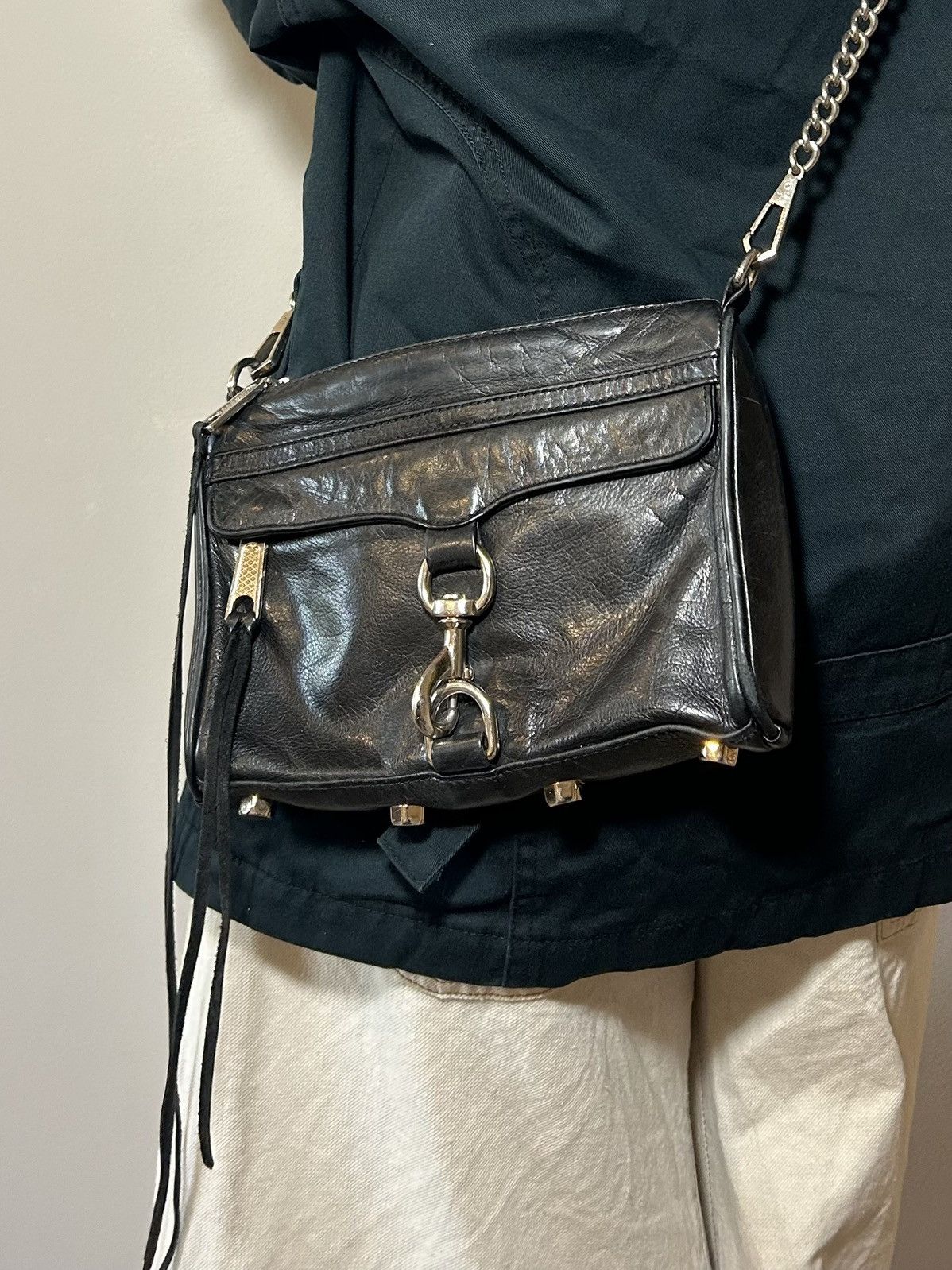 Rebecca Minkoff Rebecca Minkoff black leather mini M.A.C. Crossbody bag Size ONE SIZE - 3 Thumbnail