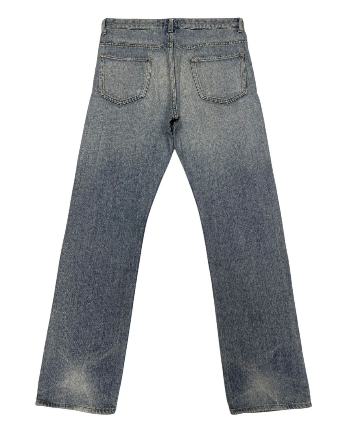 Junya Watanabe SLOWGUN JAPAN BLUE WASH FADED DISTRESSED DENIM JEANS SLIM Size US 30 / EU 46 - 8 Thumbnail