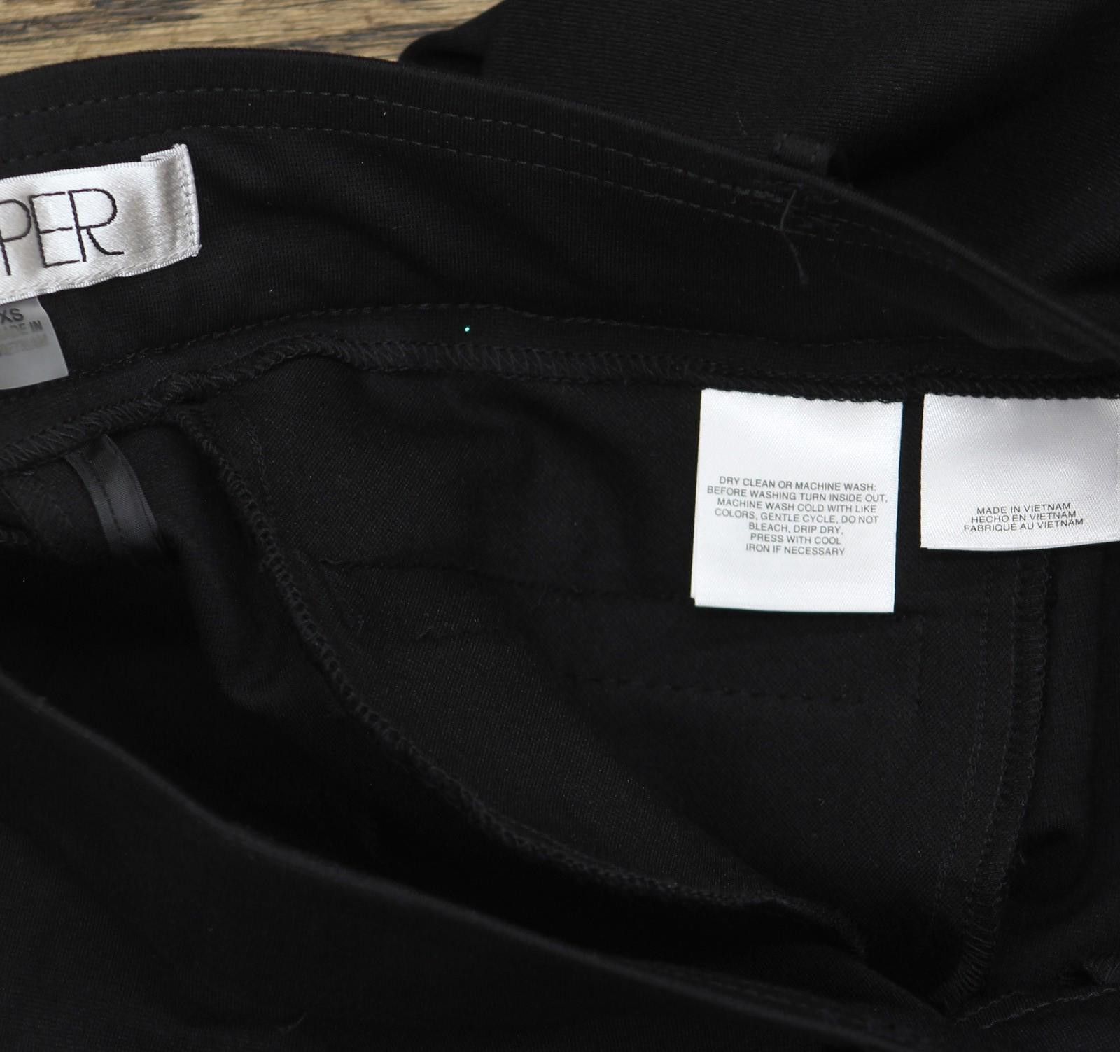 Other Kasper Mid Rise Straight Leg Knit Pants 10915413 Black Xs Size 26" / US 2 / IT 38 - 5 Thumbnail
