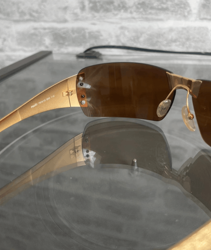 Fendi × Vintage Fendi Sunglasses Gold Mask Vintage Size ONE SIZE - 4 Thumbnail
