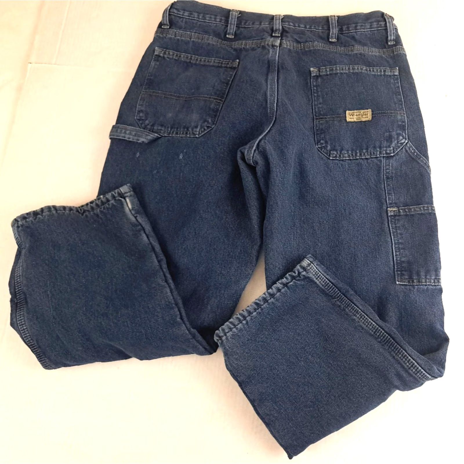 Wrangler VINTAGE Wrangler Jeans Insulated Denim 34-30 Blue Cotton 5-Pocket Regular Mens Wrangler Size US 34 / EU 50 - 5 Thumbnail