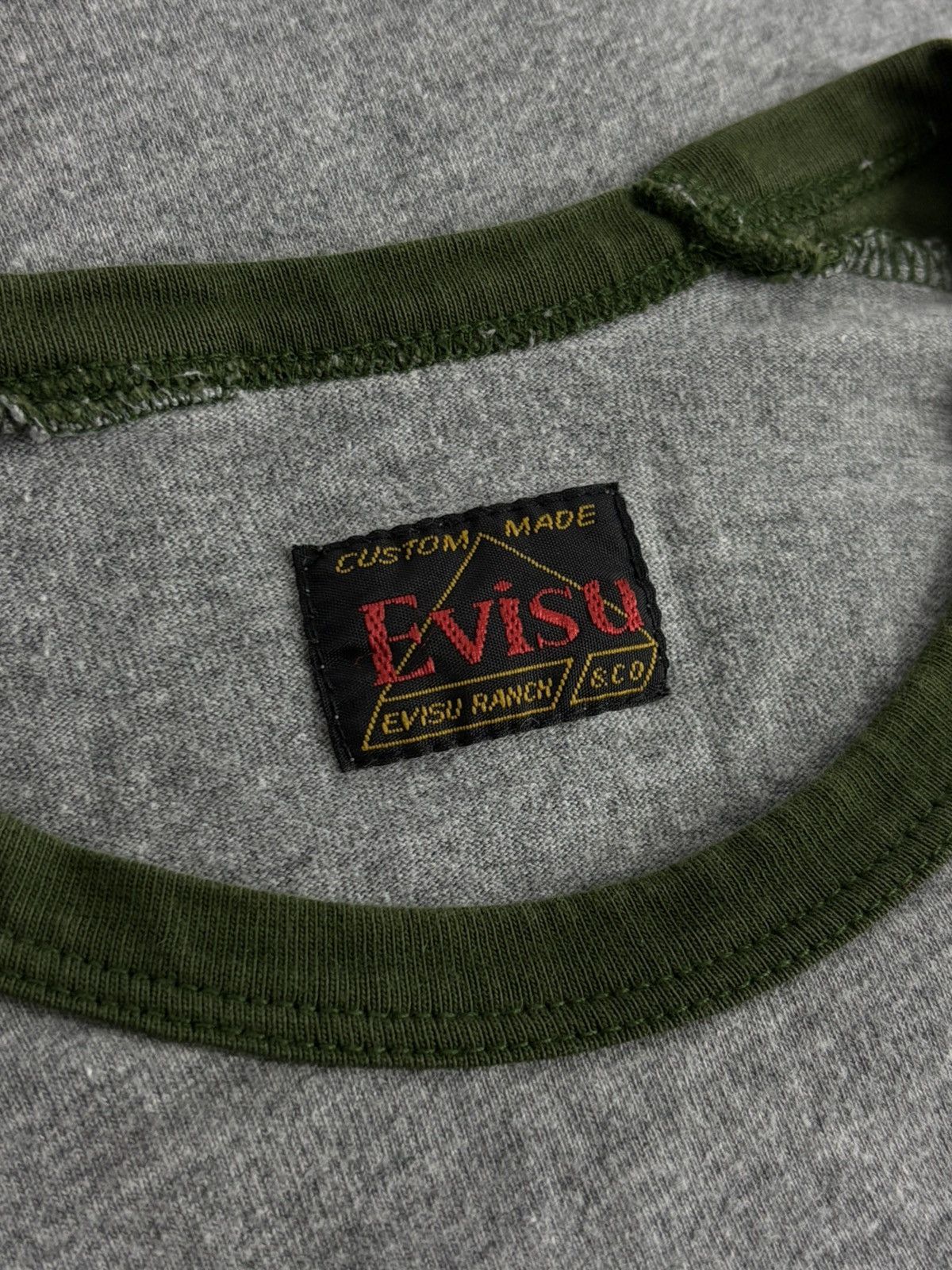 Evisu Vintage Evisu Longsleeve Green Gray Size US L / EU 52-54 / 3 - 12 Thumbnail