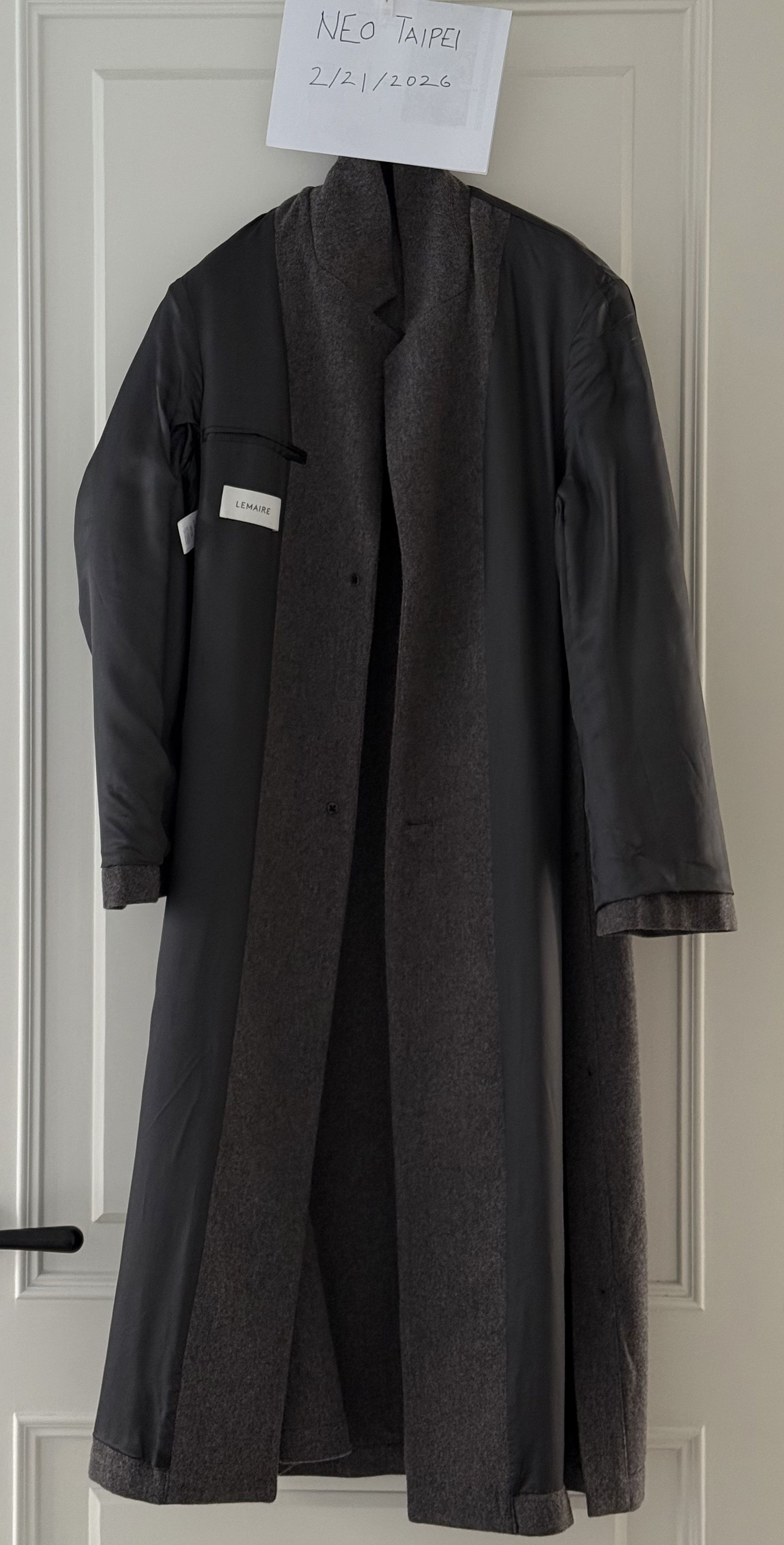 Lemaire Lemaire Women's AW 21 Single-Breasted Long Coat Size XS / US 0-2 / IT 36-38 - 4 Thumbnail