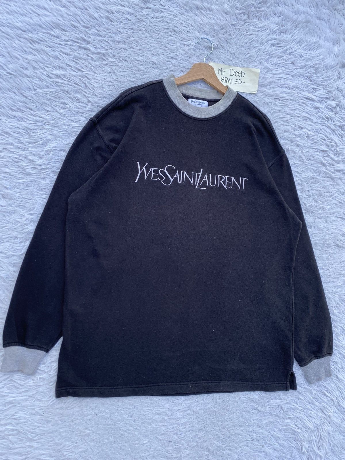 Yves Saint Laurent Rare Vintage 90s YSL Yves Saint Laurent Spellout Sweater Size US L / EU 52-54 / 3 - 3 Thumbnail