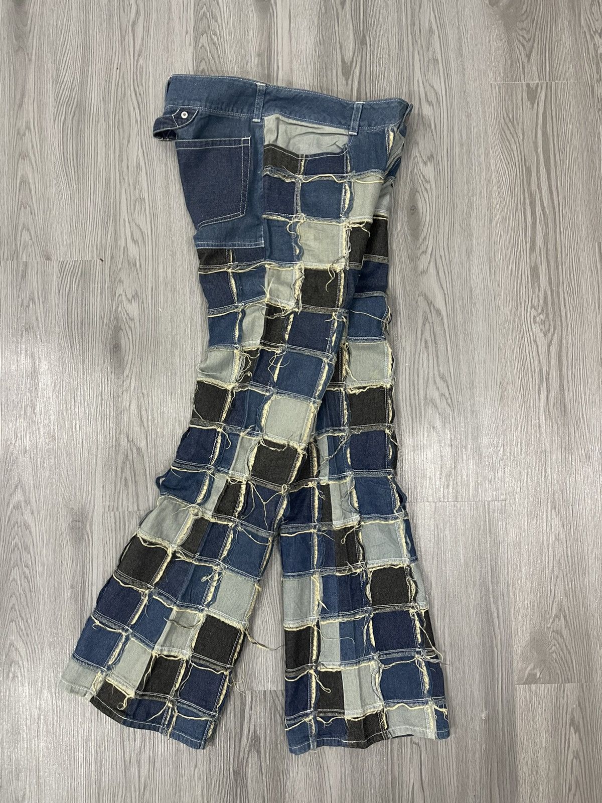 Japanese Brand Exclusive Clutch Japan Puzzle Patchwork Flare Jeans Size 30" / US 8 / IT 44 - 1 Thumbnail