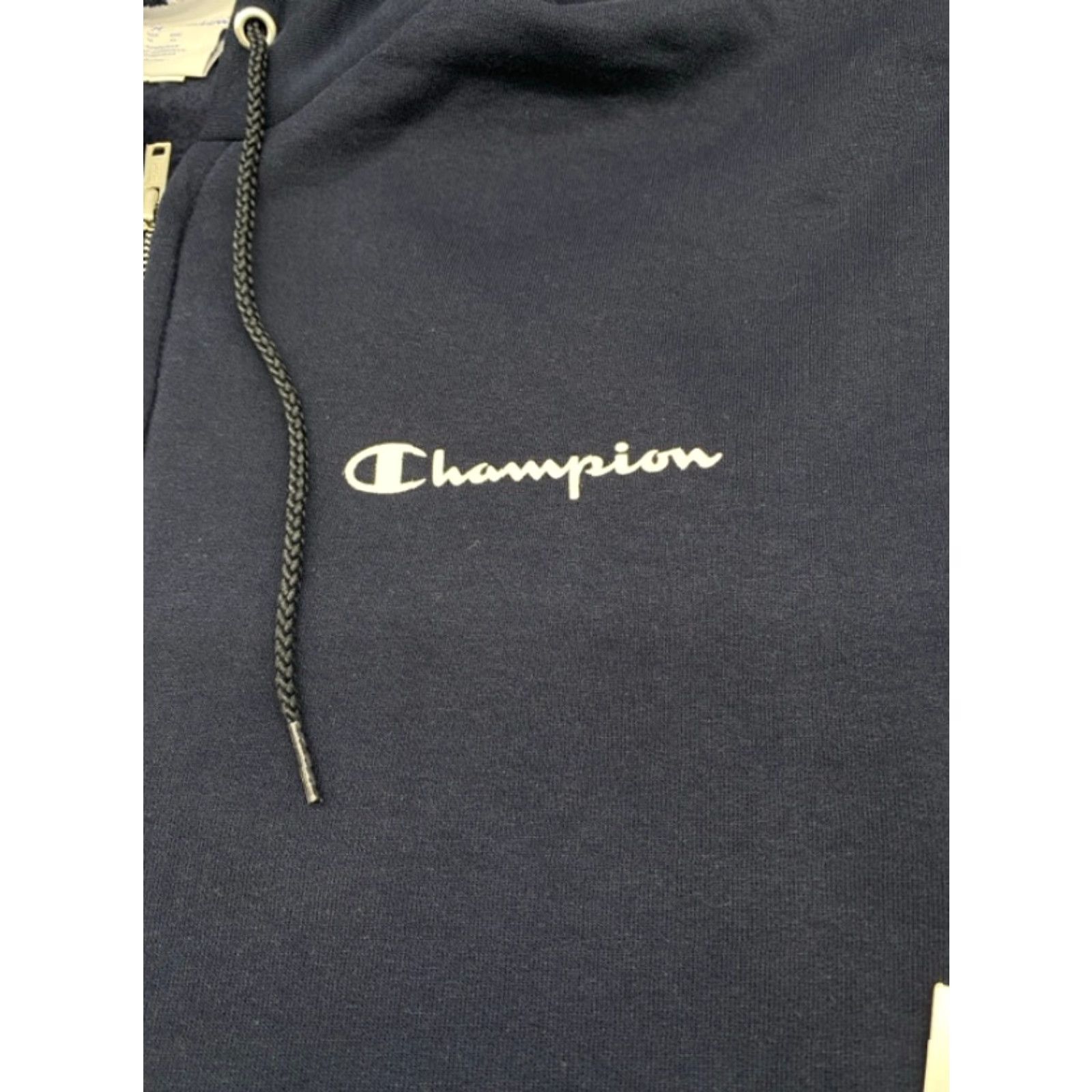 Champion VINTAGE Champion Hoodie Mens M Navy Blue Fleece Pockets Logo 90s Size US M / EU 48-50 / 2 - 5 Thumbnail