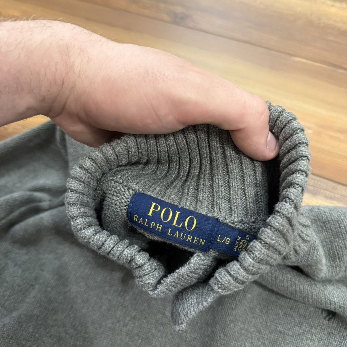Polo Ralph Lauren Polo Ralph Lauren Grey Shawl High Neck Knit Button Sweater Size US M / EU 48-50 / 2 - 3 Thumbnail
