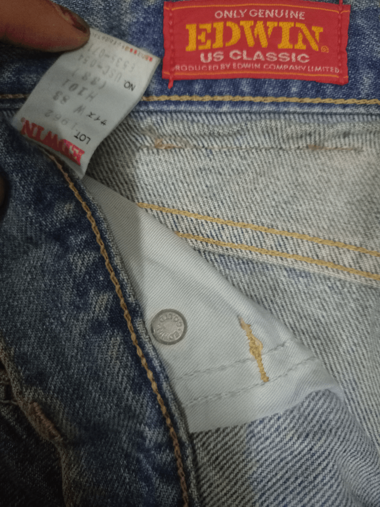 Edwin Vintage Edwin 1962 US Classic Grunge Style Baggy Jeans 31x26 Size US 31 - 4 Thumbnail