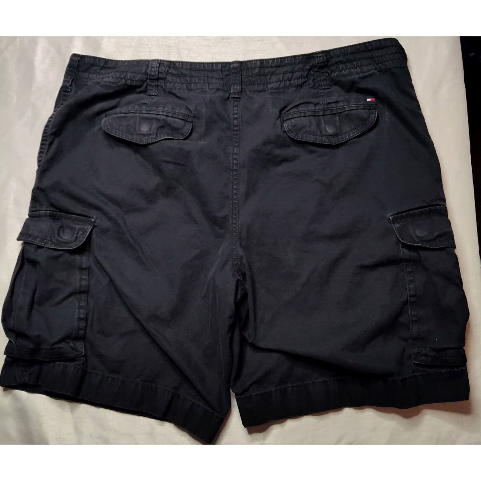 Tommy Hilfiger TOMMY HILFIGER Cargo Shorts Black Cotton 10" Heavyweight Men 42 Size US 42 / EU 58 - 4 Thumbnail