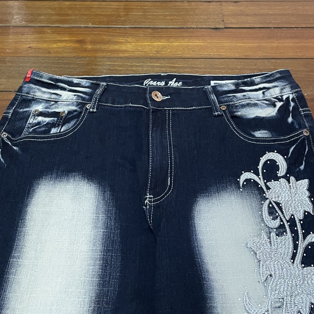 If Six Was Nine Rare Design Vintage Brand Crazy Age Flared Jeans 2000s Size US 38 / EU 54 - 3 Thumbnail