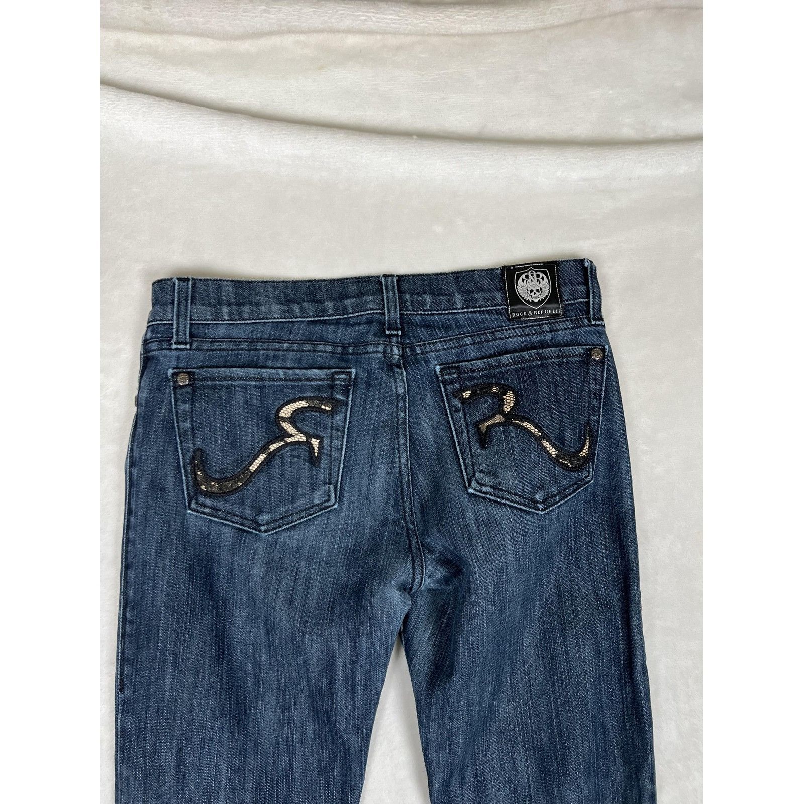 Rock & Republic Rock & Republic Jeans Womens 27 Dark Wash Bootcut Embellishe Size 27" / US 4 / IT 40 - 11 Thumbnail
