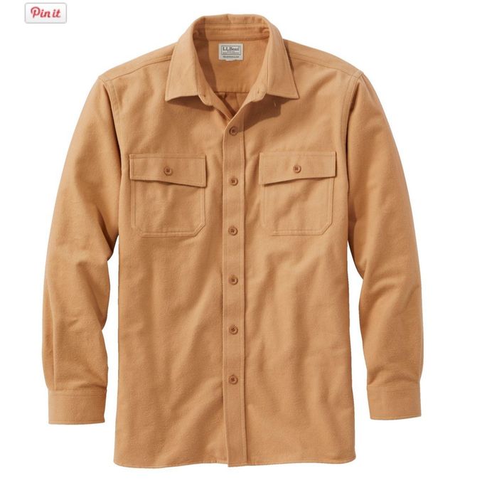 L.L. Bean LL Bean Chamois Shirt, Traditional Fit — Barley — Men's