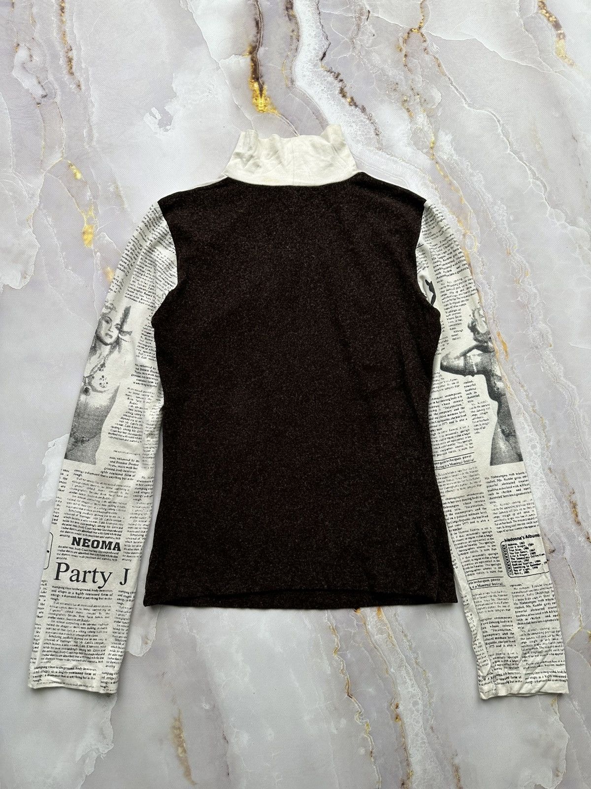 Japanese Brand Vintage Long Sleeve Newspaper Print Size S / US 4 / IT 40 - 6 Thumbnail