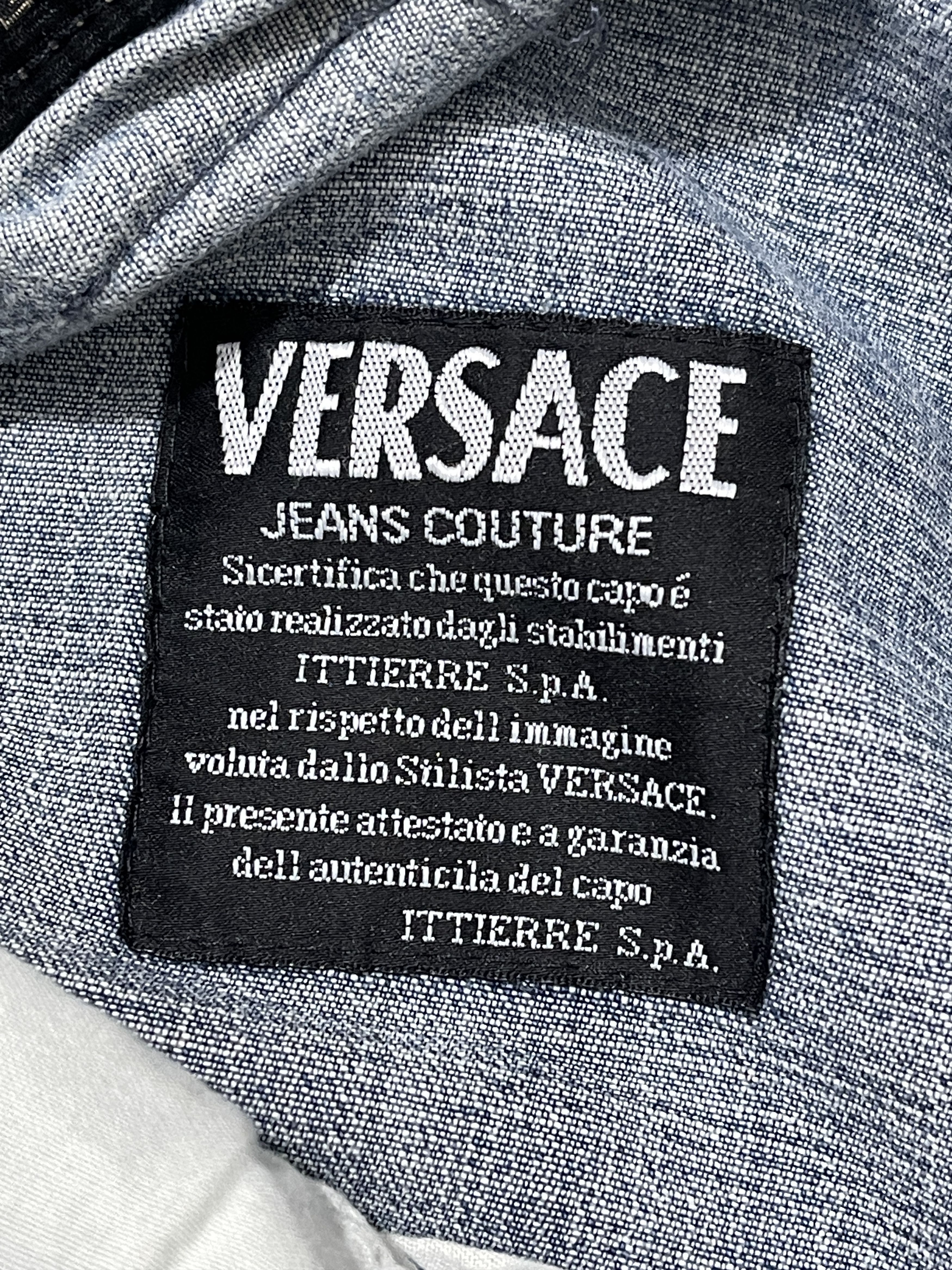 Versace Vintage Versace Jeans Couture Faded Distressed Baggy Pants Size US 42 / EU 58 - 9 Thumbnail