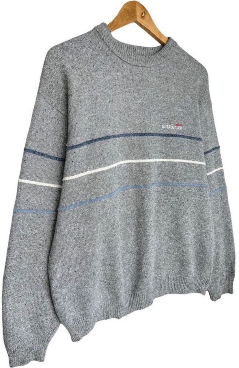 Quiksilver Vintage Quiksilver Crewneck Knitwear Grey Sweatshirt Size US L / EU 52-54 / 3 - 3 Thumbnail