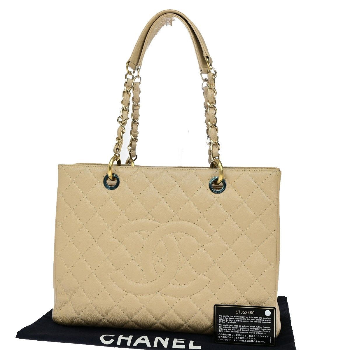 Chanel Chanel Grand Shopping Tote Quilted Caviar Size ONE SIZE - 1 Thumbnail