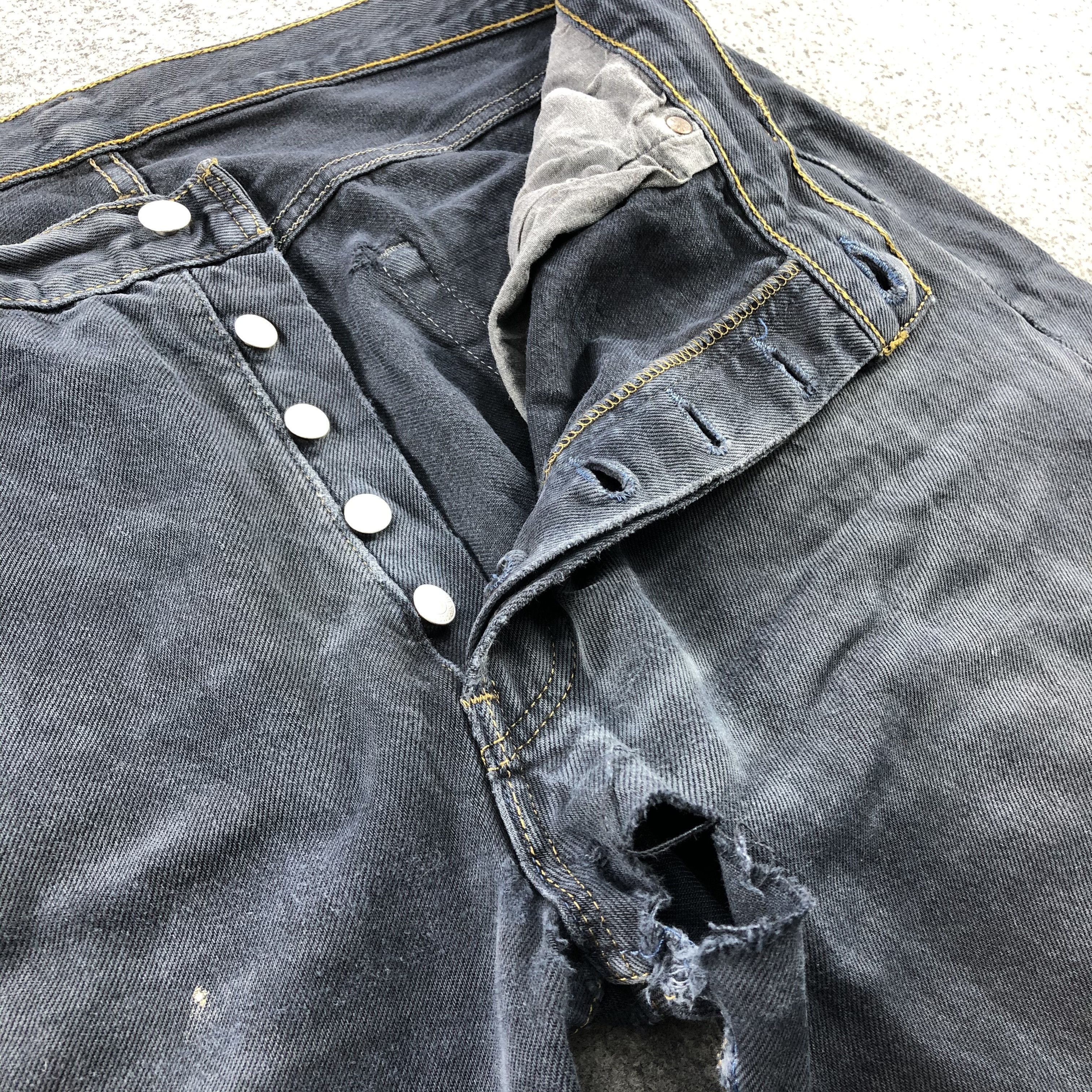 Levi's × Vintage Vintage 90s Distress Levis 501 Faded Black Jeans-JM1533 Size US 36 / EU 52 - 8 Thumbnail