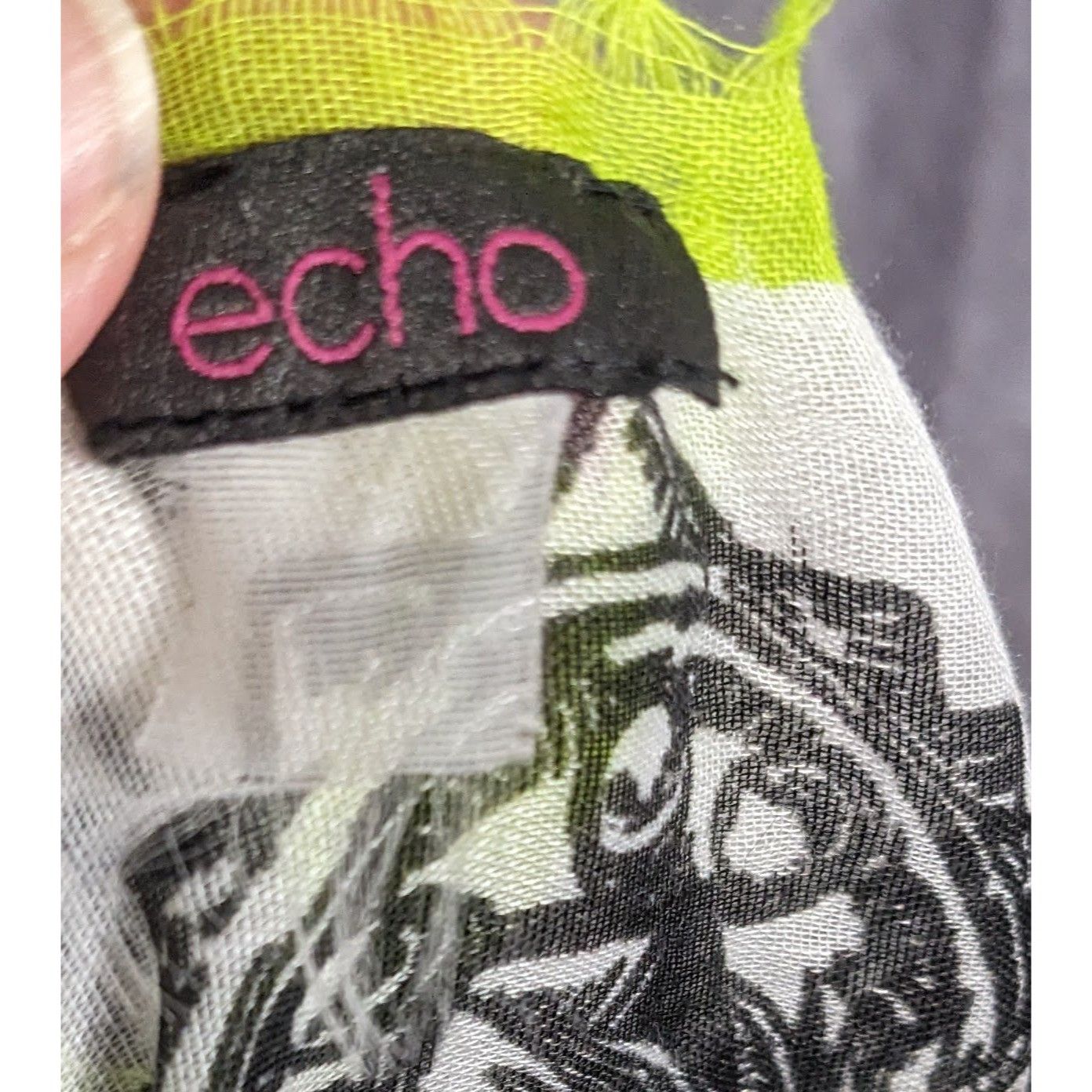 Other Echo Zebra Contrast Fringe Square Scarf Size ONE SIZE - 9 Thumbnail