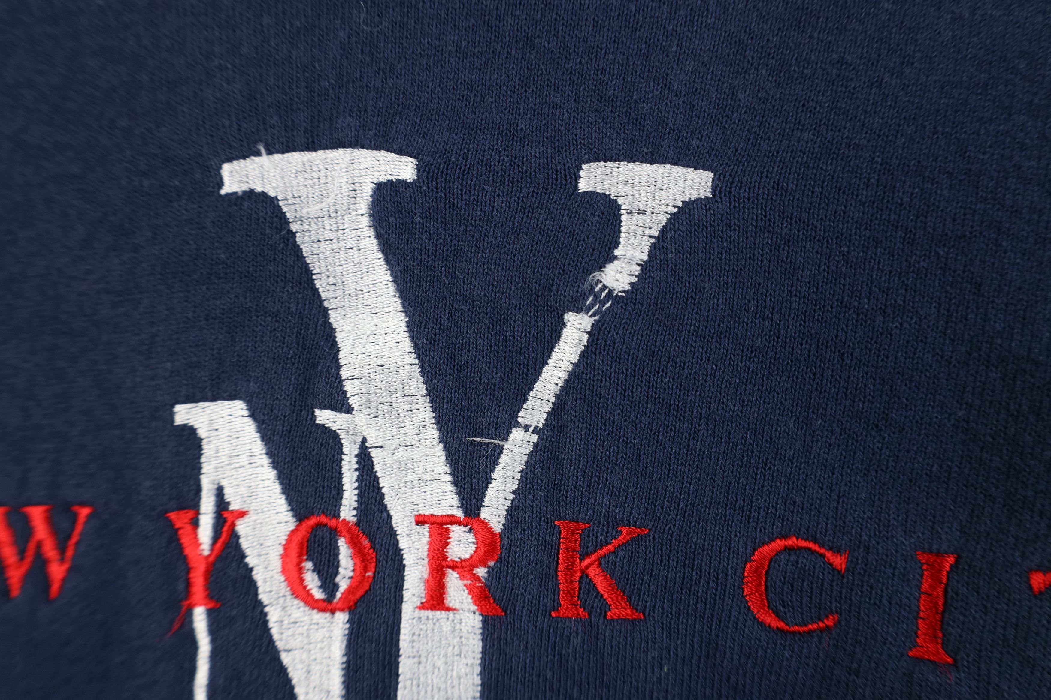 Vintage Vintage 90s Streetwear Spell New York City Sweatshirt Blue Size US XL / EU 56 / 4 - 8 Thumbnail