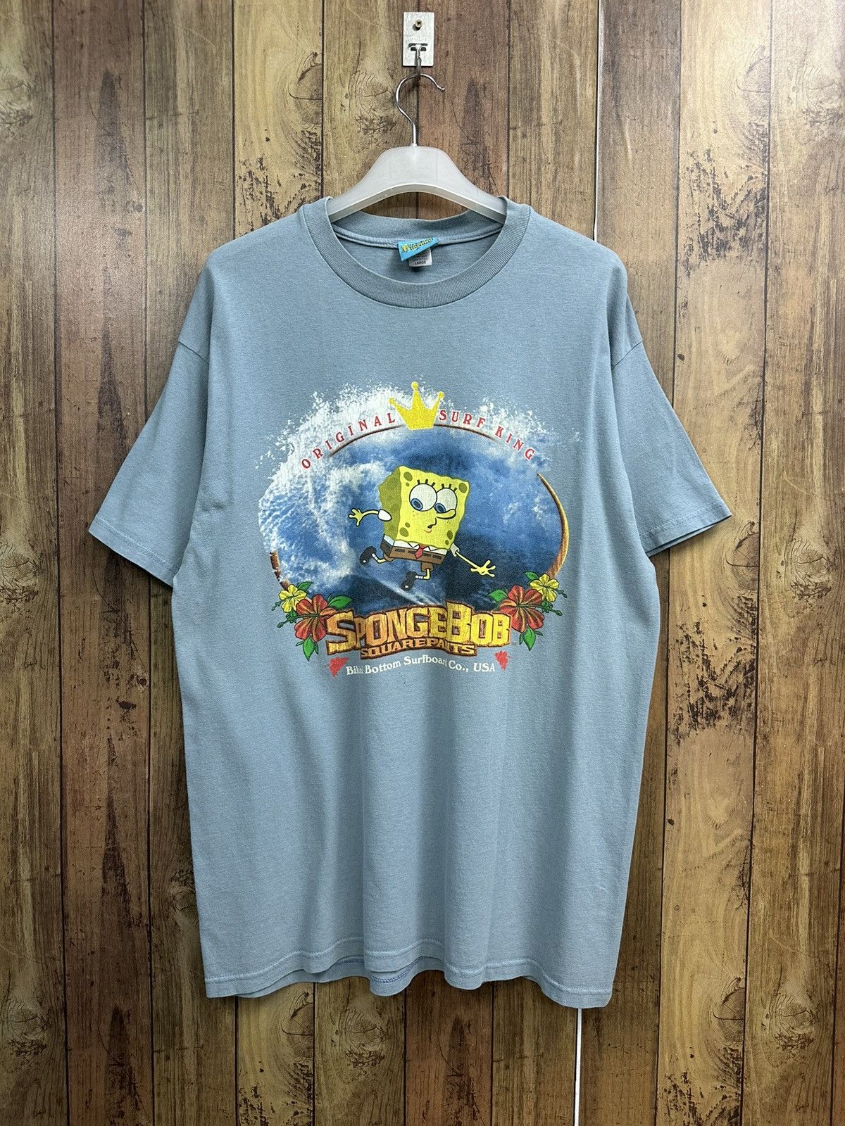 Anime Vintage Spongebob Squarepants Surfing Style Tshirt A543 Size US L / EU 52-54 / 3 - 1 Thumbnail