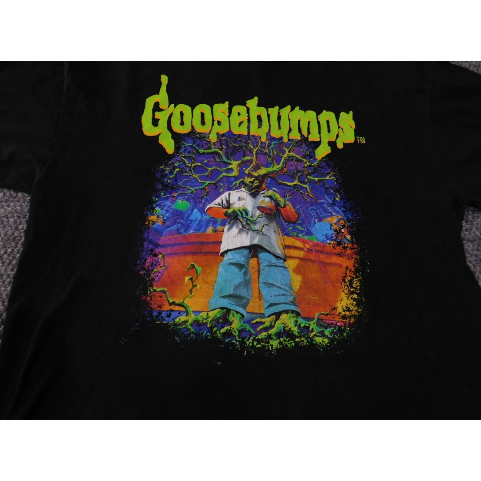 Vintage VINTAGE Goosebumps Shirt Mens Large Black Horror R L Stine Graphic Tee 2000s Shirt Mens Large Black Glow in the Dark Size US L / EU 52-54 / 3 - 5 Thumbnail