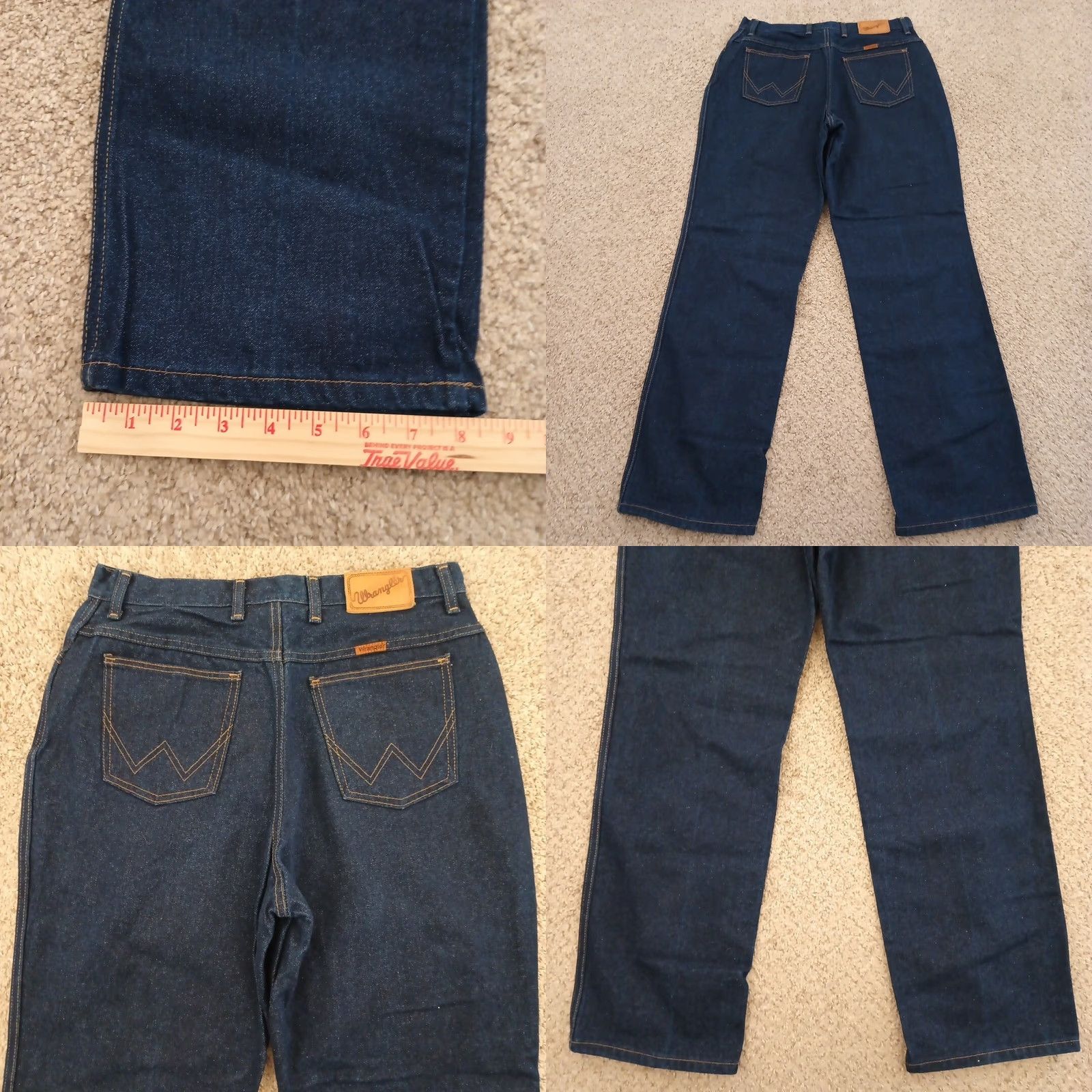 Wrangler VINTAGE Wrangler Jeans Women High Rise 31x31 Blue Denim 18 Regular Cotton 100% Straight Dark Desert Size 28" / US 6 / IT 42 - 8 Thumbnail