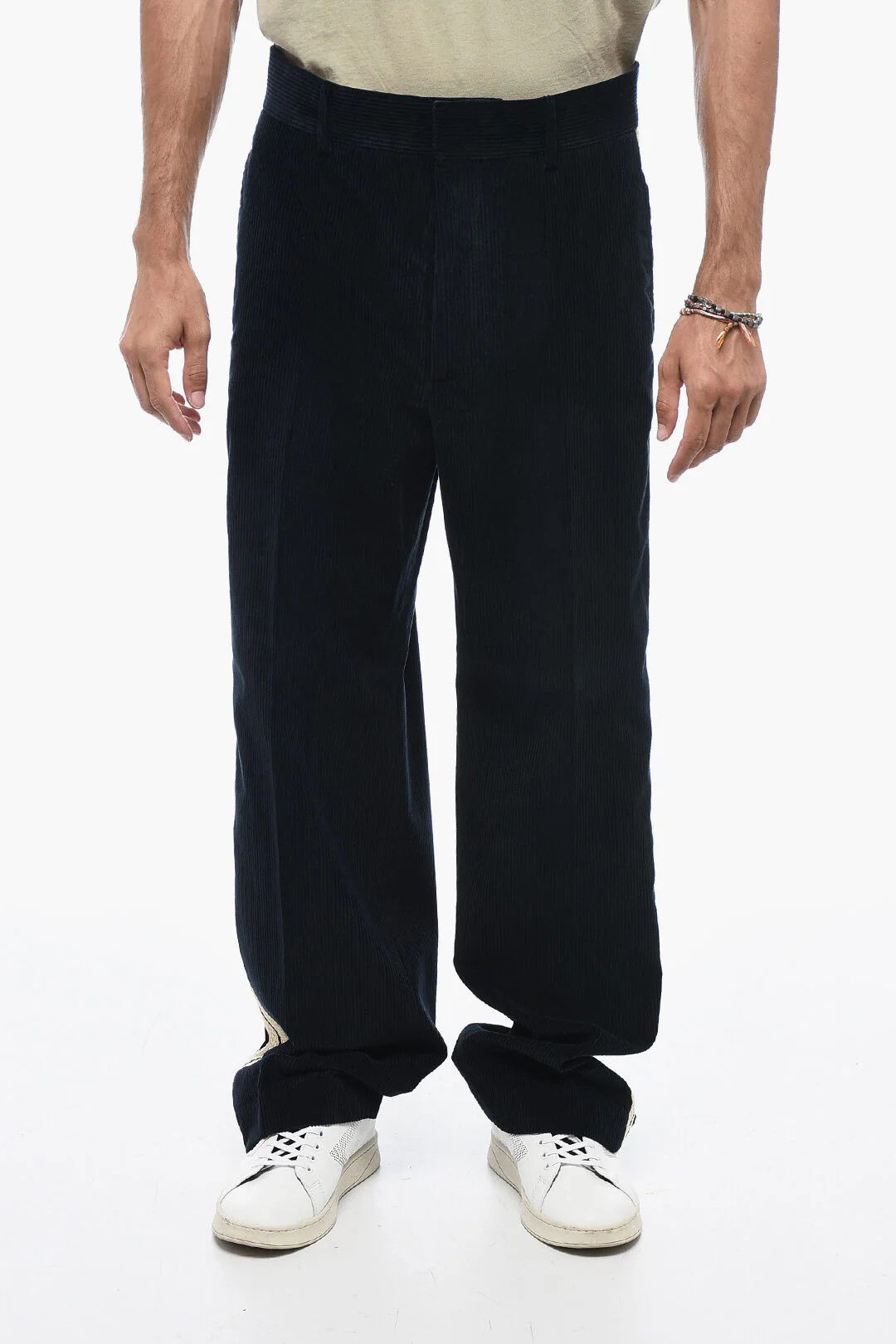 Palm Angels og1mm0326 Ribbed Velour Trousers in Blue Size US 32 / EU 48 - 1 Thumbnail