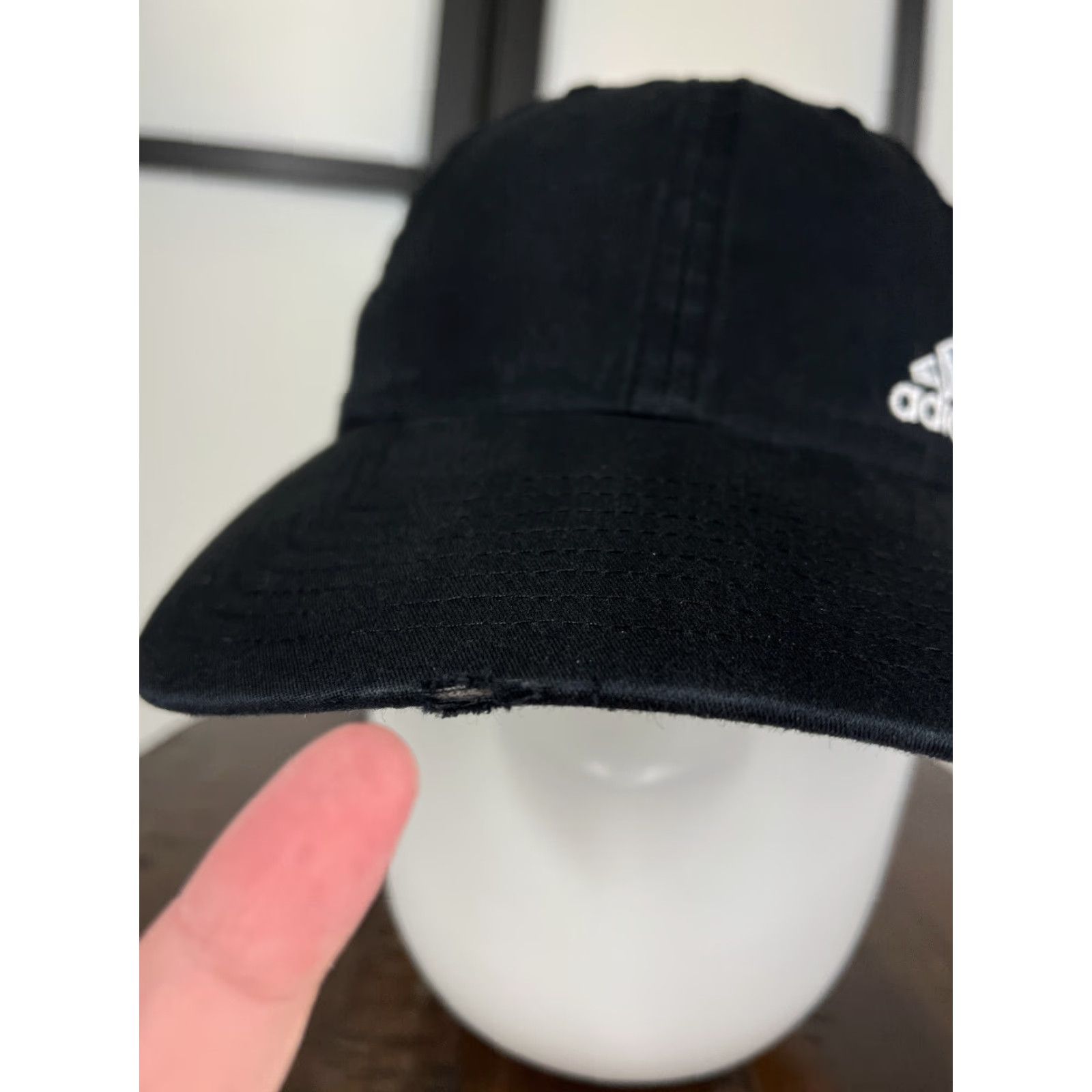 Adidas adidas Hat Cap Strap Back Adult One Size Black Cotton Poly Blend Climalite Golf Baseball Cap Mens Size ONE SIZE - 3 Thumbnail