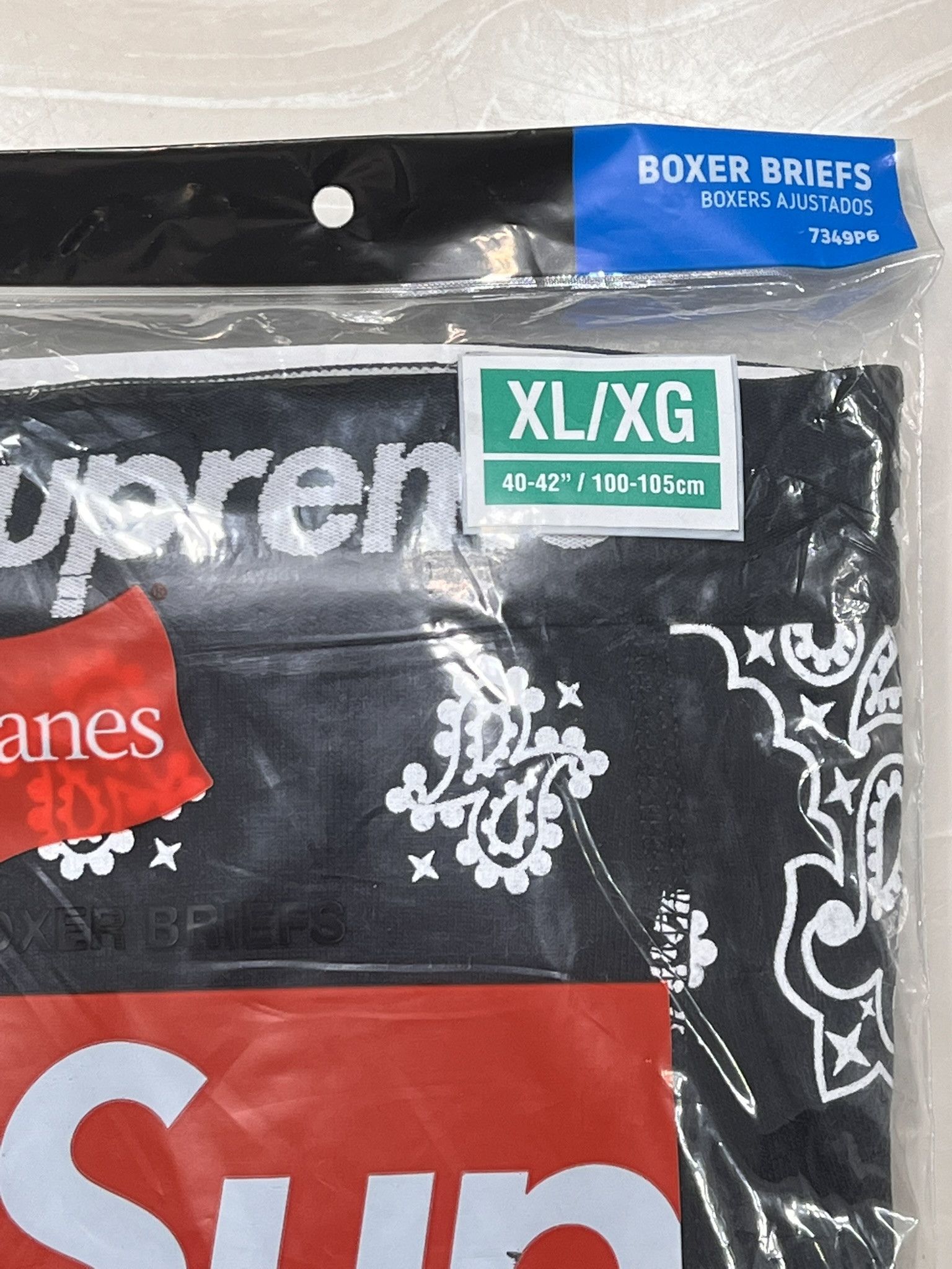 Supreme NEW SUPREME Hanes Bandana Boxer Briefs 2Pcs Paisley Black XL Size 38 - 3 Thumbnail