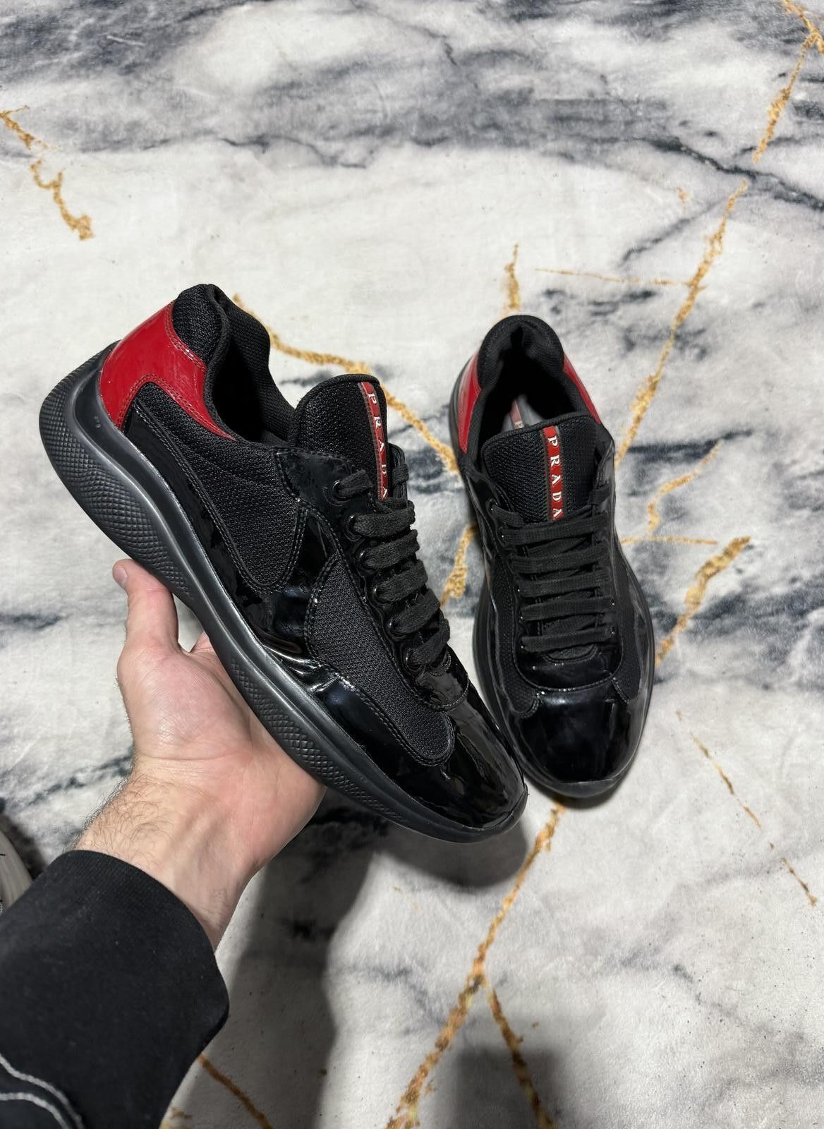 Prada Prada Americas Cup Black Red Heel - Sz10.5US Size US 10.5 / EU 43-44 - 1 Thumbnail