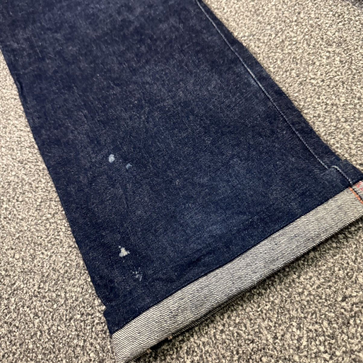 Indigo 🔥🇯🇵 Vintage 80s Japanese Selvedge Ft. Script Denim Rare Size US 34 / EU 50 - 10 Thumbnail