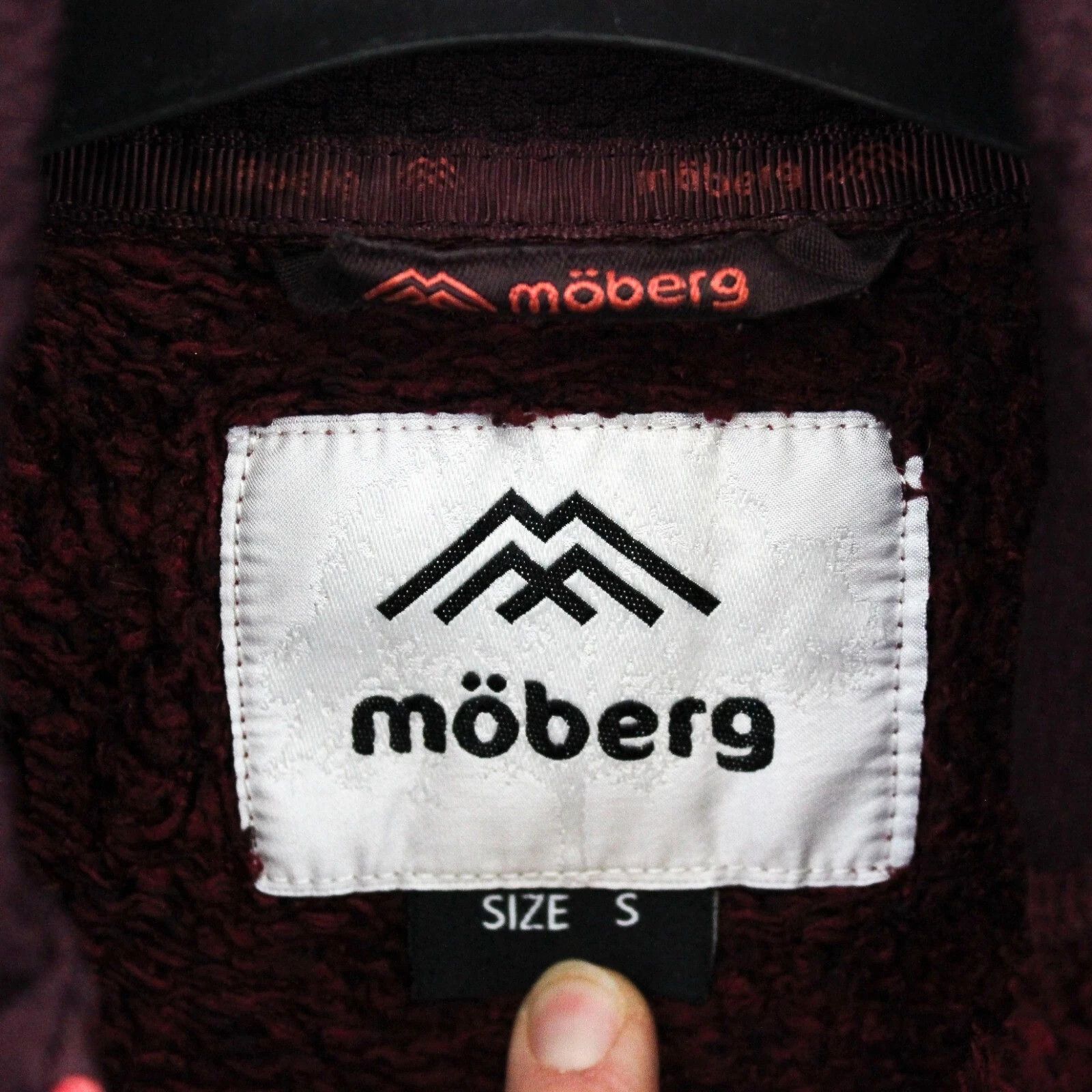 Other MOBERG Womens S Fleece Jumper Sweatshirt Fluffy Burgundy Size S / US 4 / IT 40 - 3 Thumbnail