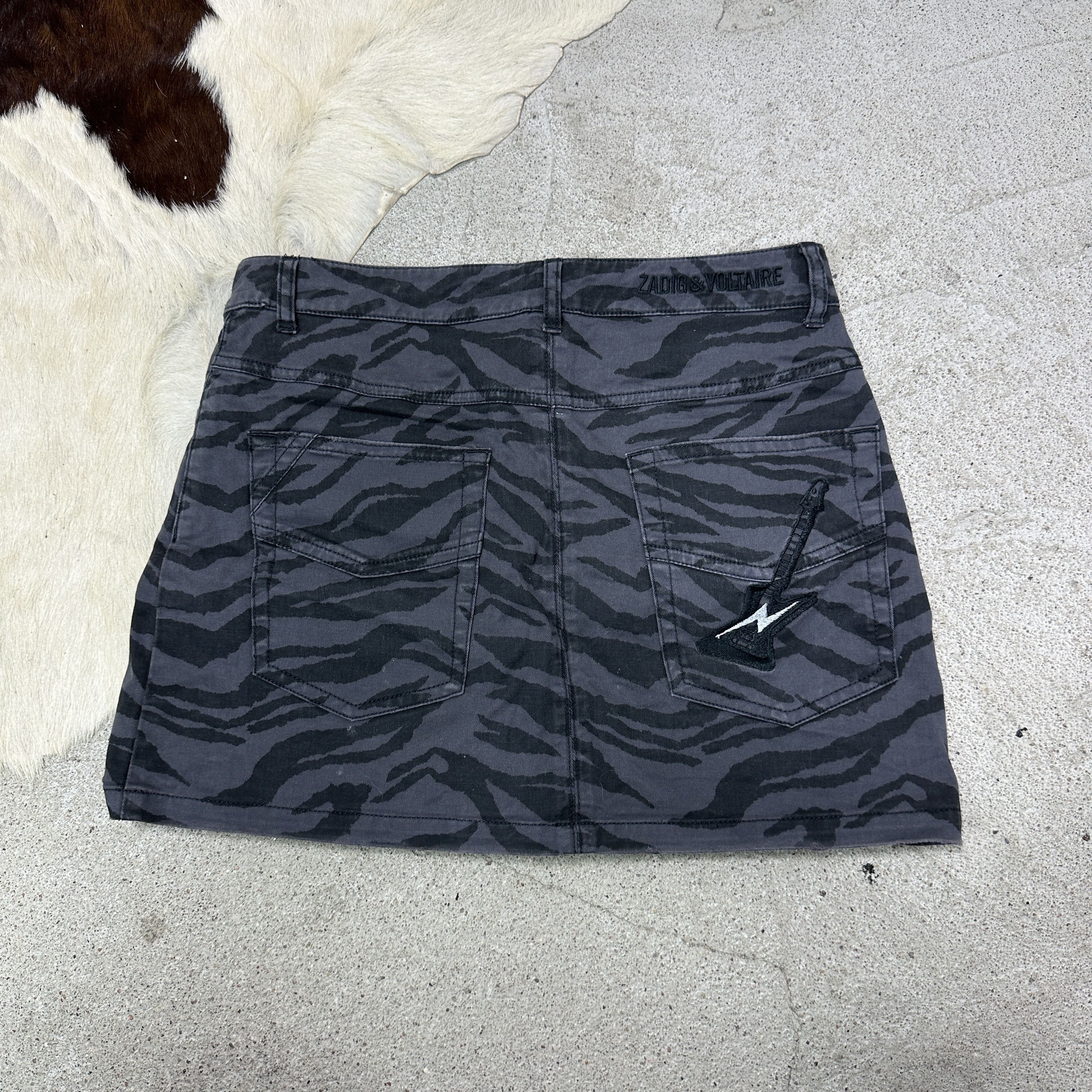 Zadig & Voltaire Vintage Avant Garde Zebra Print Zadig & Voltaire Skirt 00s Size 25" / US 0 / IT 36 - 7 Thumbnail