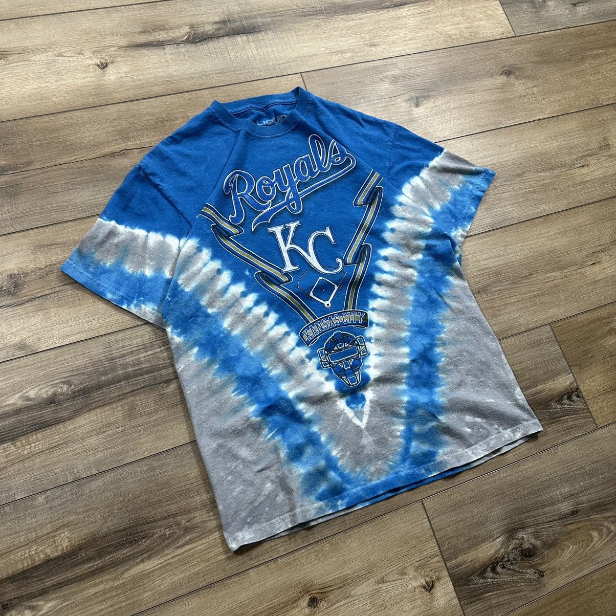 Liquid Blue Liquid Blue Kansas City Royals MLB Blue Tie Dye Graphic Tee Size US M / EU 48-50 / 2 - 2 Thumbnail
