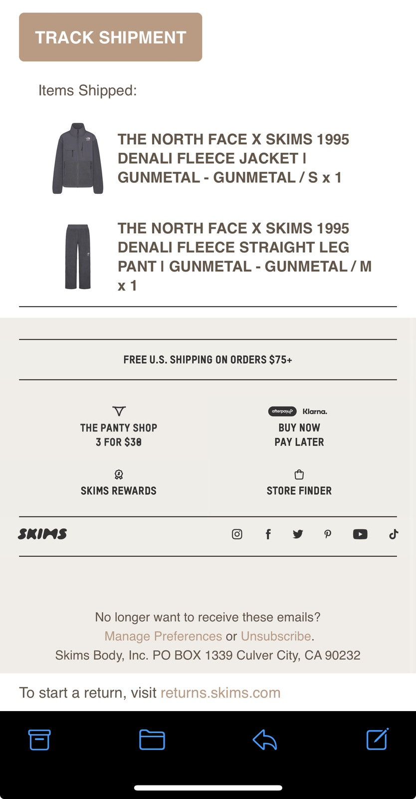 SKIMS × The North Face Skims X The North Face 1995 Denali fleece size S Size S / US 4 / IT 40 - 3 Thumbnail