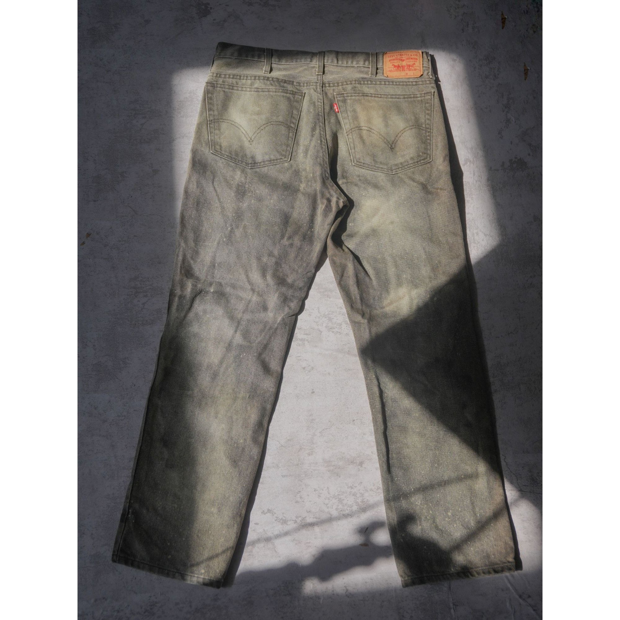 Levi's Levis 516 Slim Fit Gray Straight Jeans Size US 36 / EU 52 - 2 Thumbnail