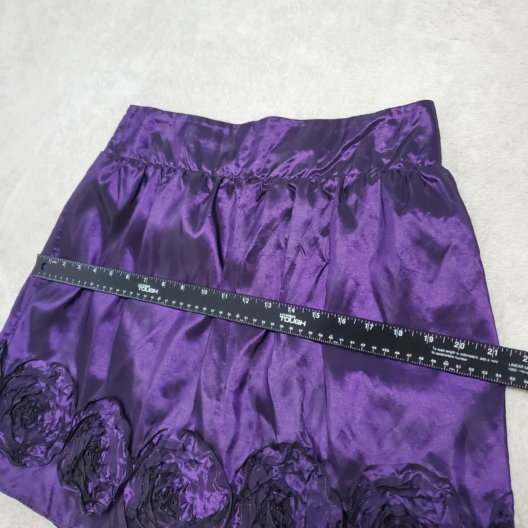 Vintage VINTAGE Iz Byer Whimsigoth Fairy Mini Skirt Women L Purple Iridescent Rosettes Pull On Witchy Skirt Size 36" / US 14 / IT 50 - 7 Thumbnail