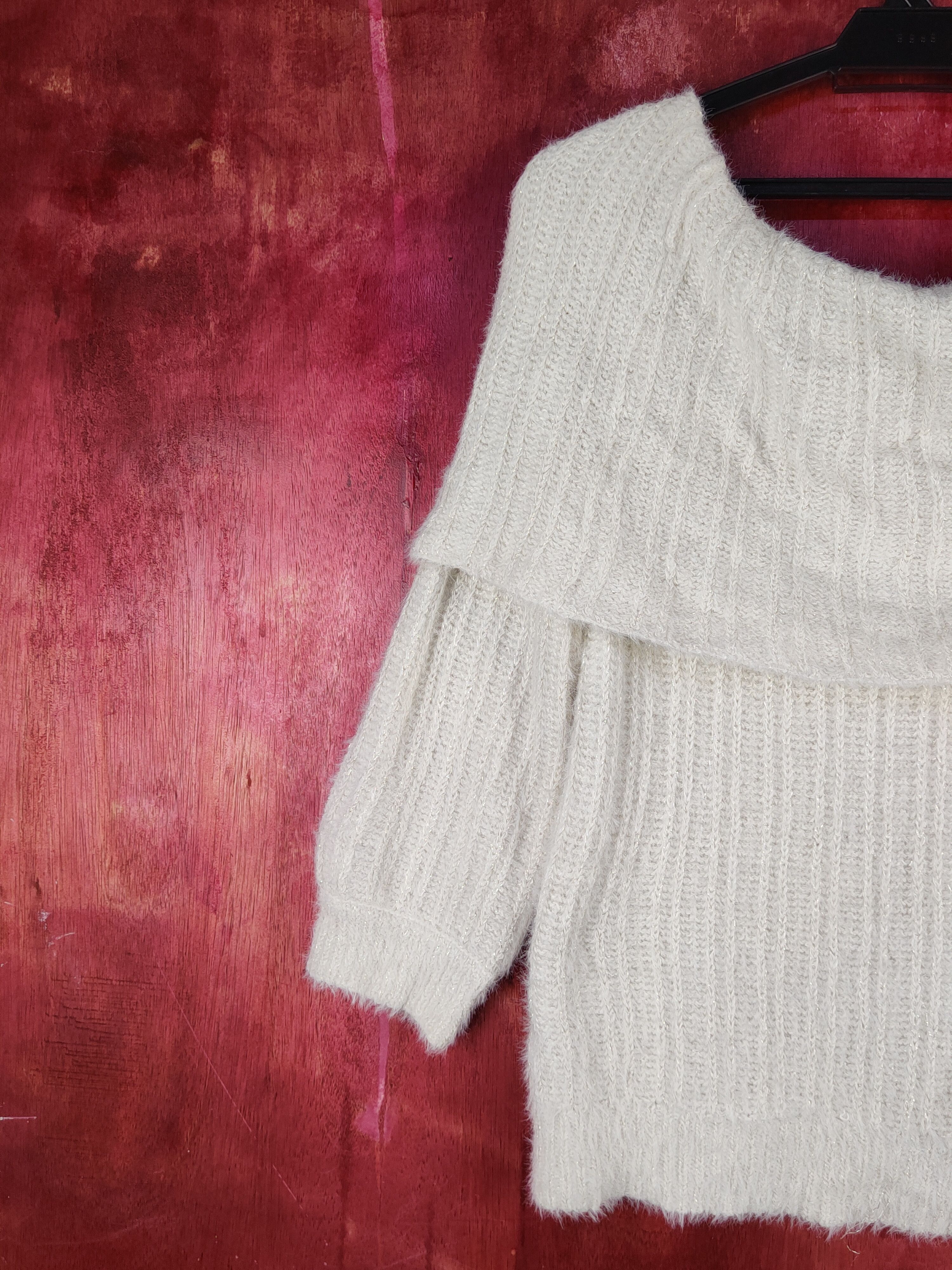 Japanese Brand Rag Out Cream Shag Shaggy Fur Mohair Knitwear #S2281 Size M / US 6-8 / IT 42-44 - 8 Thumbnail