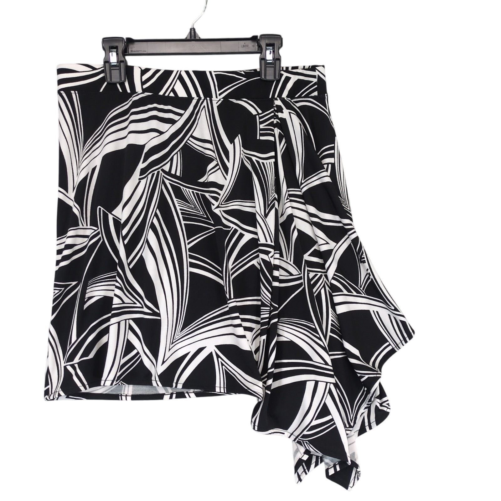 Banana Republic Banana Republic Black & White Art Deco Asymmetrical Skirt Size 29" - 1 Thumbnail