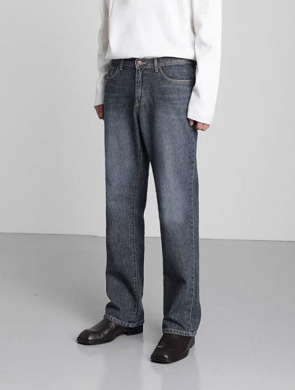 Japanese Brand × Jean Japanese men's straight loose casual trendy versatile jeans Size US 34 / EU 50 - 4 Thumbnail