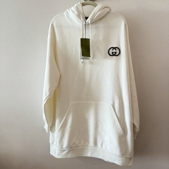 Gucci NWT Gucci Gucci GG Logo Motif Embroidered Hoodie Sz S 100% A Size S / US 4 / IT 40 - 4 Thumbnail
