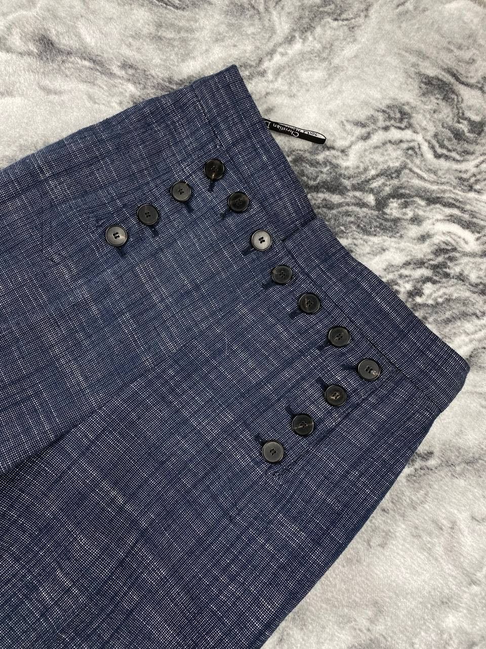 Dior Christian Dior Sailor Front Wide Trousers Women Size Xs Blue Size 28" / US 6 / IT 42 - 3 Thumbnail
