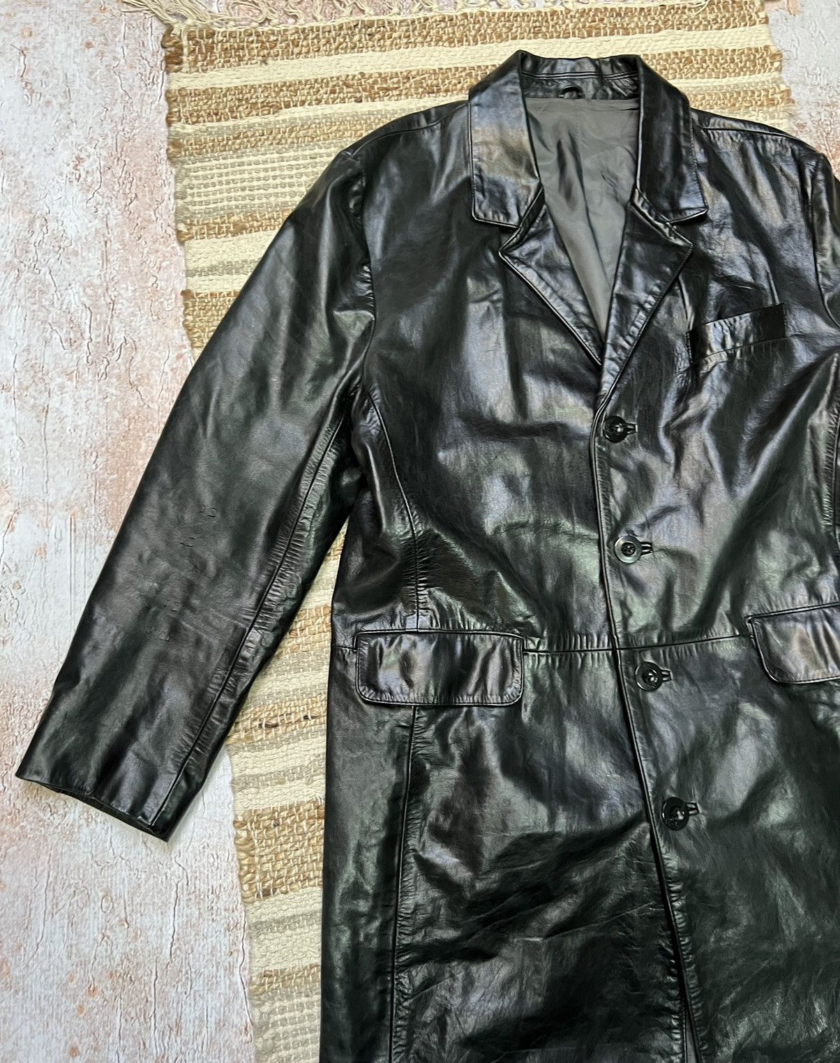 Japanese Brand × Vintage Vintage sick Japanese leather coat Size US L / EU 52-54 / 3 - 3 Thumbnail