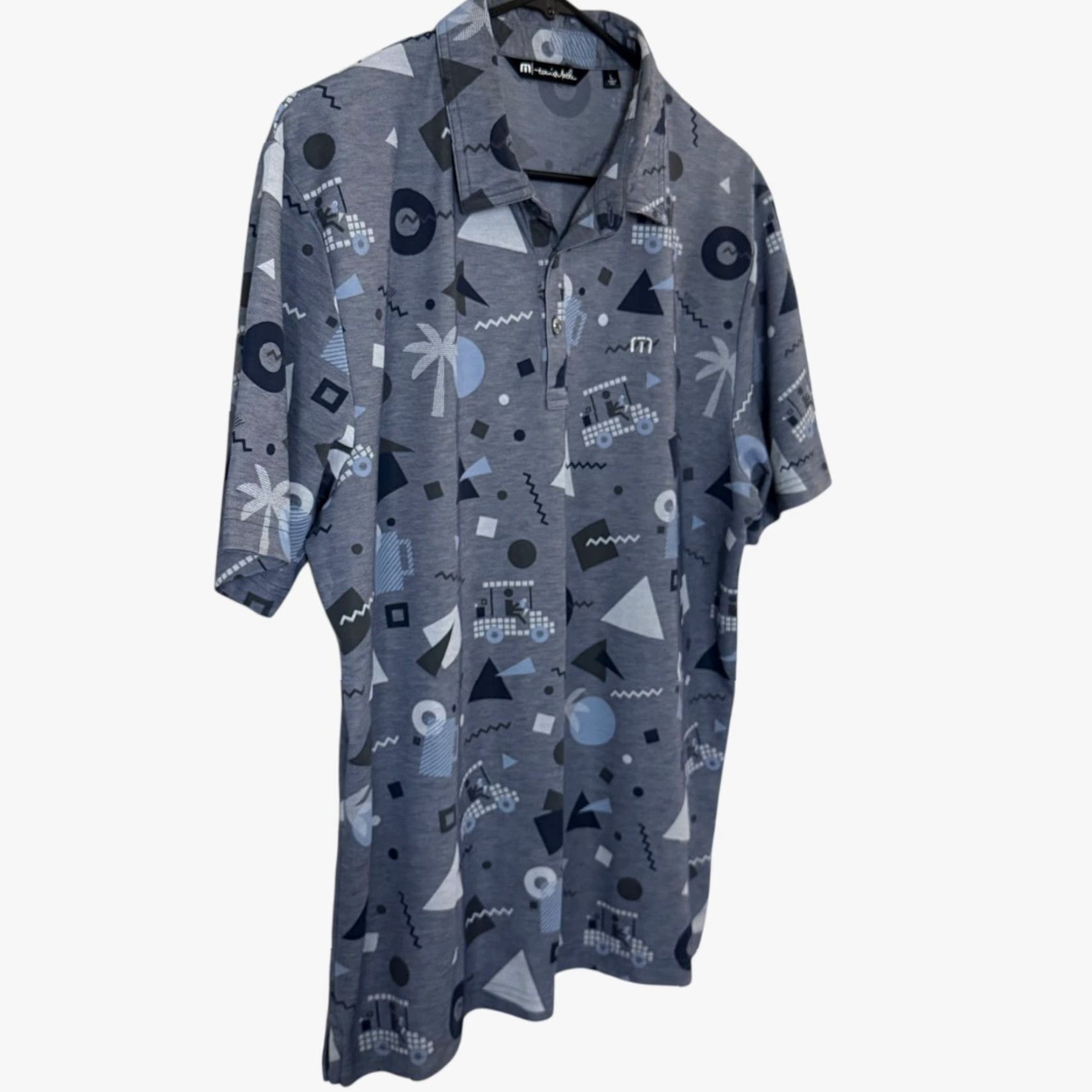 TravisMathew Travis Mathew Rat Pack Short-Sleeve Polo Shirt Blue Men L Golf Casual Size US L / EU 52-54 / 3 - 3 Thumbnail