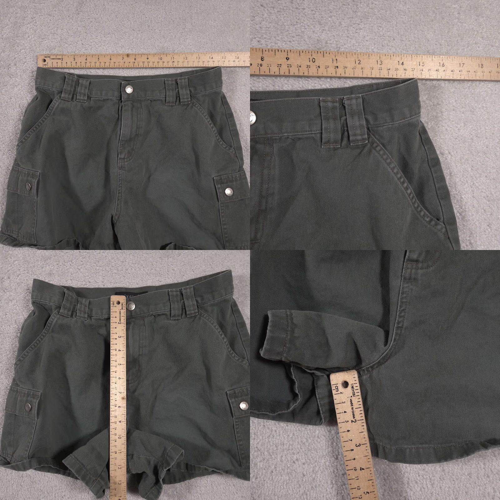 Lee Riveted By Lee Cargo Shorts Womens 10P Green Utility Pockets Casual Outdoor Summer Size 32" / US 10 / IT 46 - 8 Thumbnail