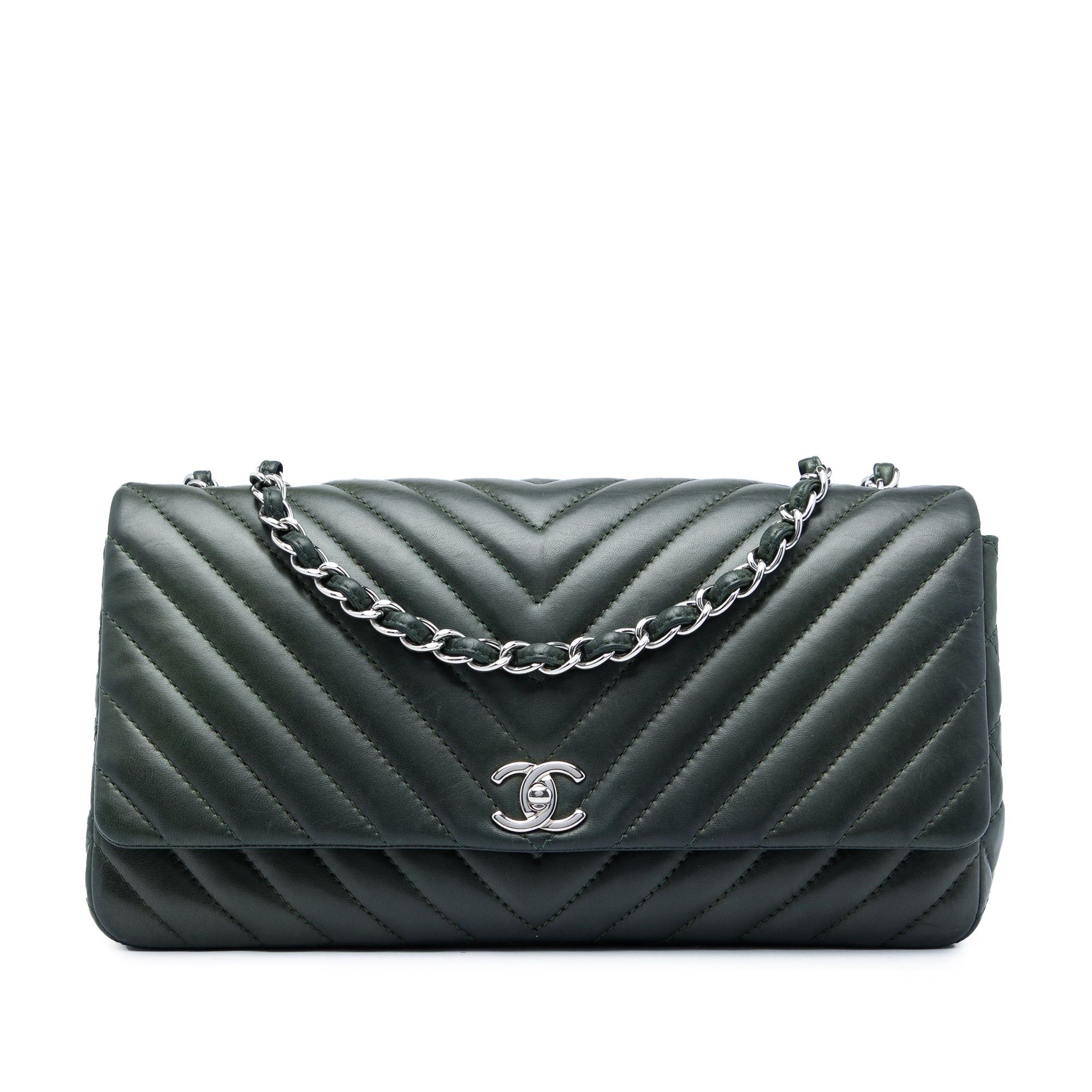 Chanel CC Chevron Lambskin Single Flap Size ONE SIZE - 1 Thumbnail