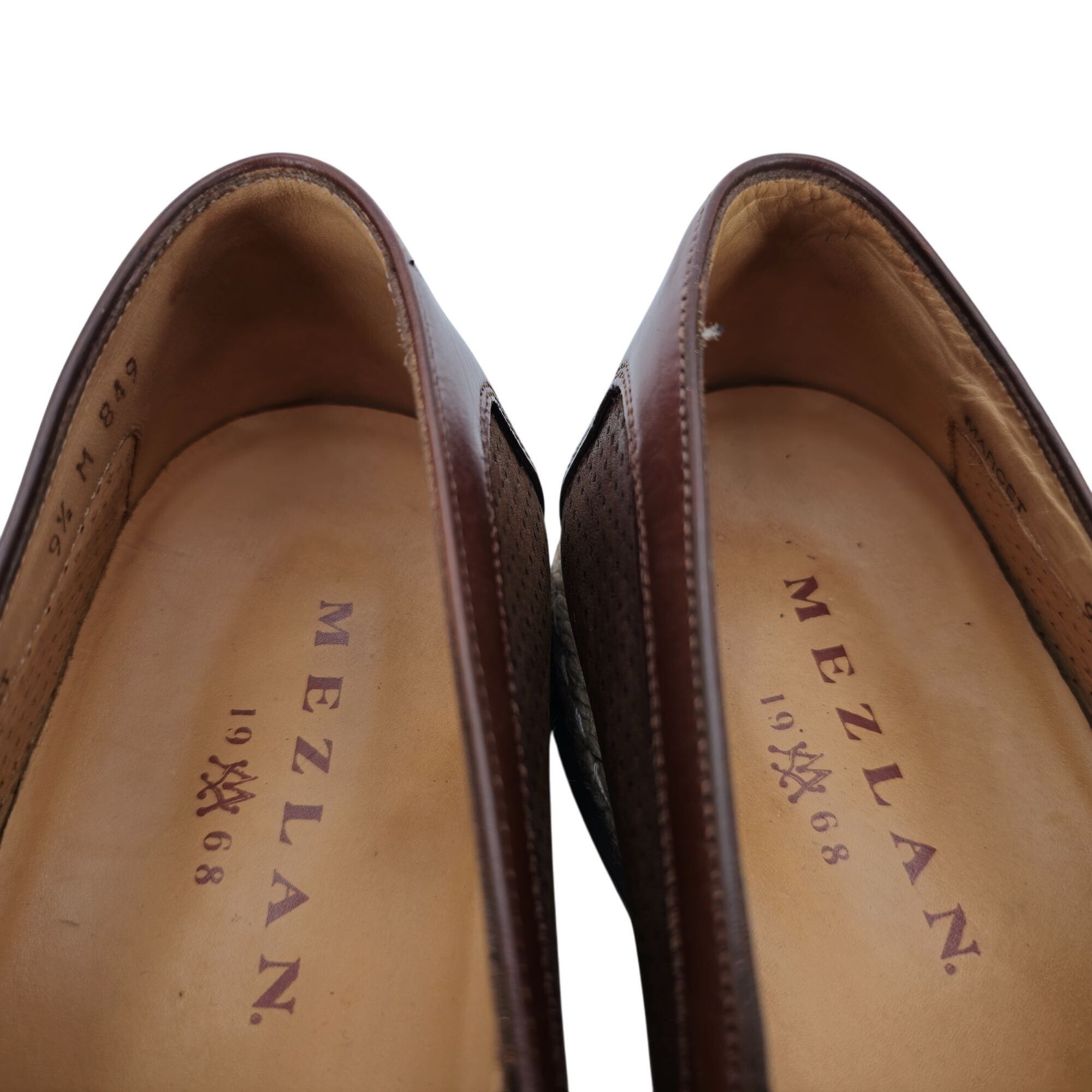 Mezlan Mezlan Spain Brown Perforated Leather Slip-on Loafer Men 9.5 Size US 9.5 / EU 42-43 - 5 Thumbnail